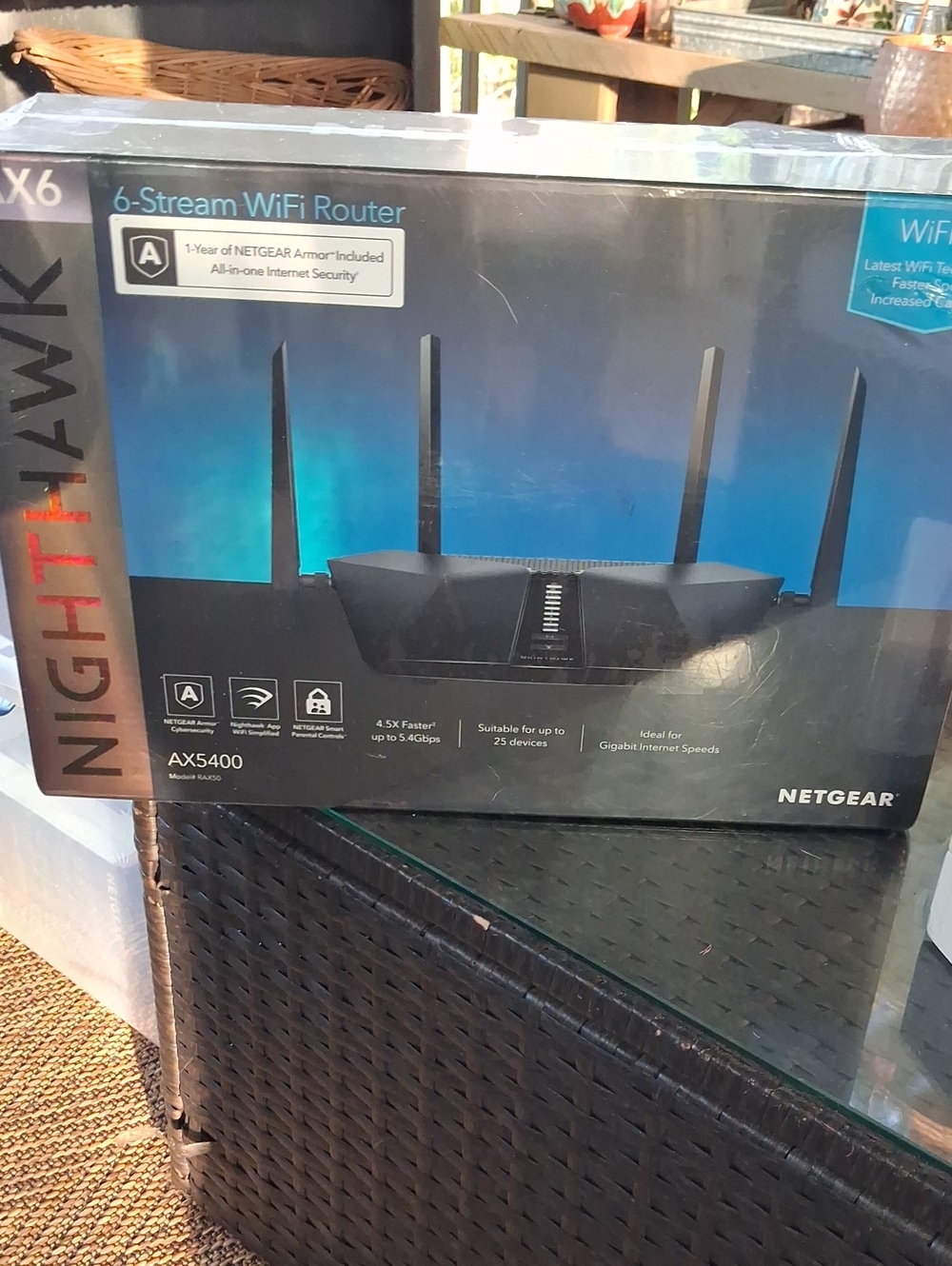 NETGEAR Nighthawk AX5400 AX6 WiFi Router - Black